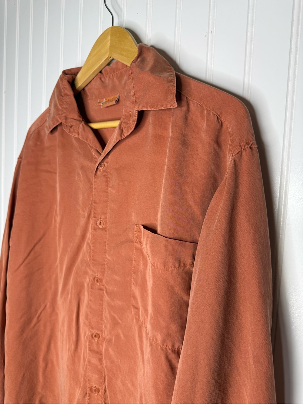 Tianello Steve Barraza Light Weight Lagenlook TENCEL Boyfriend Long Sleeve Shirt